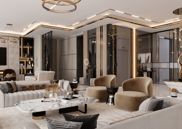 CHỊ THANH - PHÒNG KHÁCH VÀ PHÒNG NGỦ THEO PHONG CÁCH LUXURY HIỆN ĐẠI